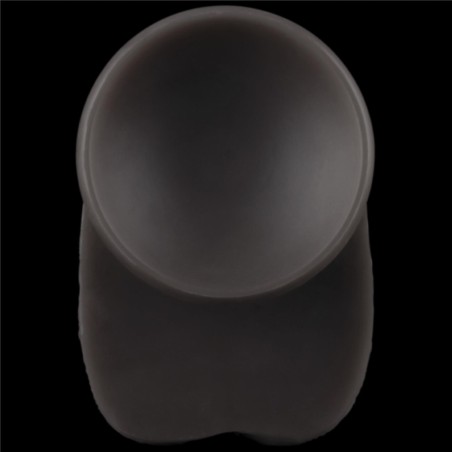 16'' Dual Layered Bendable Silicone Cock XXL(Black)