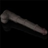 16'' Dual Layered Bendable Silicone Cock XXL(Black)
