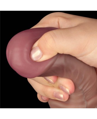 Lovetoy Dual Layer Bendable - Realistyczne Cieliste Dildo XXL - 40 cm