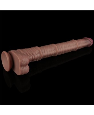 Lovetoy Dual Layer Bendable - Realistyczne Cieliste Dildo XXL - 40 cm