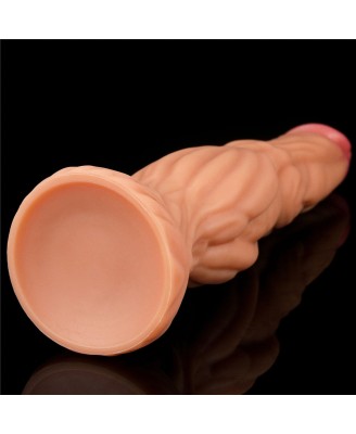 LoveToy 9.5" Nature Cock - Silikonowe Dildo ze strukturą Stymulującą - 24 cm
