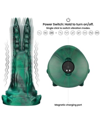 Savage Charm Double-Claw Vibrating Silicone Dildo