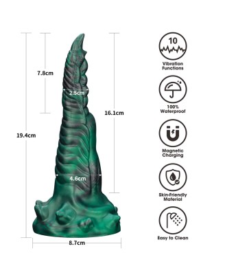 Savage Charm Double-Claw Vibrating Silicone Dildo