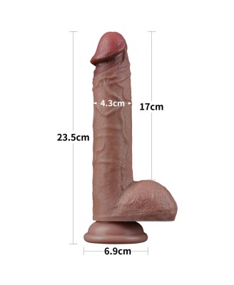 LoveToy 9'' Dual Layered Silicone Cock - Realistyczne Silikonowe Dildo - 23 cm