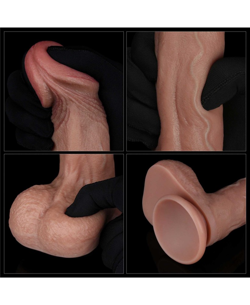 LoveToy 9'' Dual Layered Silicone Cock - Realistyczne Silikonowe Dildo - 23 cm