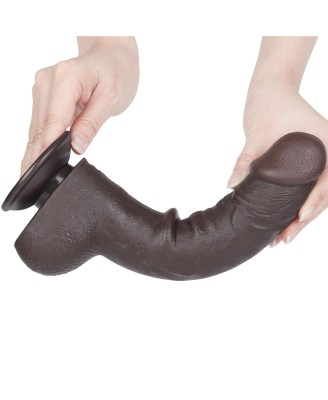 9.5'' Sliding Skin Dual Layer Dong Black