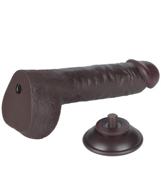 9.5'' Sliding Skin Dual Layer Dong Black