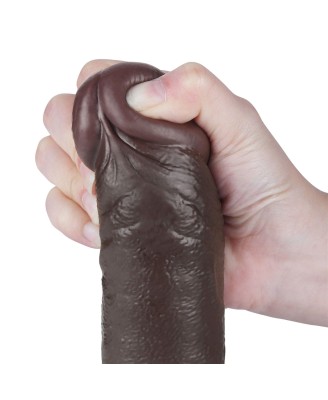 9.5'' Sliding Skin Dual Layer Dong Black