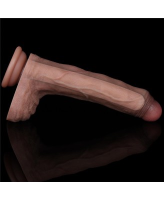 LoveToy Dual Layered Silicone Cock - Silikonowe Realistyczne Cieliste Dildo - 22 cm