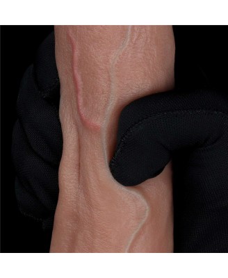 LoveToy Dual Layered Silicone Cock - Silikonowe Realistyczne Cieliste Dildo - 22 cm