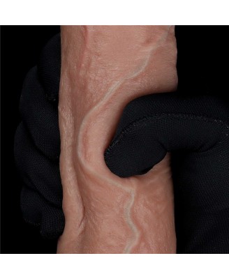 LoveToy Dual Layered Silicone Cock - Silikonowe Realistyczne Cieliste Dildo - 22 cm