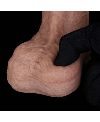 LoveToy Dual Layered Silicone Cock - Silikonowe Realistyczne Cieliste Dildo - 22 cm
