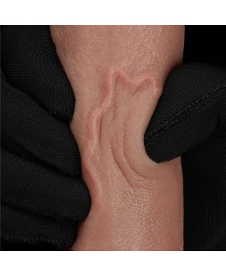 LoveToy Dual Layered Silicone Cock - Silikonowe Realistyczne Cieliste Dildo - 20 cm
