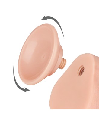 LoveToy Sliding Skin Dual Layer Dong - Realistyczne Cieliste Dildo - 21 cm