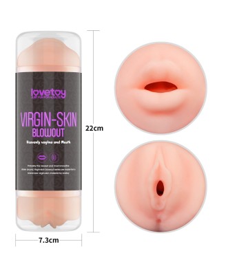 LoveToy Virgin-Skin Blowout Stroker Vagina and Mouth - Masturbator Usta / Pochwa