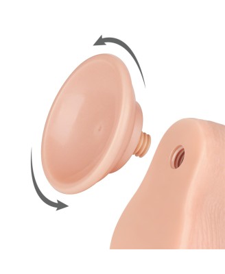LoveToy Sliding Skin Dual Layer Dong - Realistyczne Cieliste Dildo - 19 cm