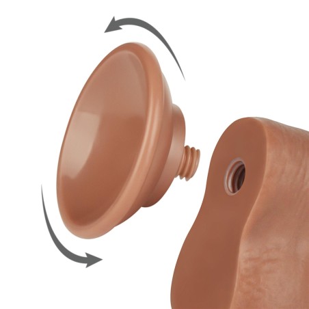 8'' Sliding Skin Dual Layer Dong Brown