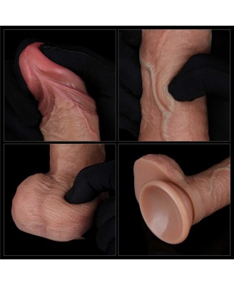 LoveToy Dual Layered Silicone Cock - Realistyczne Cieliste Dildo - 19 cm