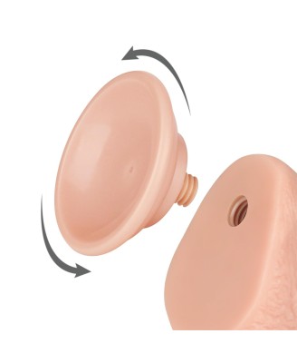 LoveToy Sliding Skin Dual Layer Dong - Realistyczne Cieliste Dildo - 19 cm