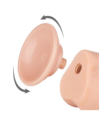 LoveToy Sliding Skin Dual Layer Dong - Realistyczne Cieliste Dildo - 19 cm