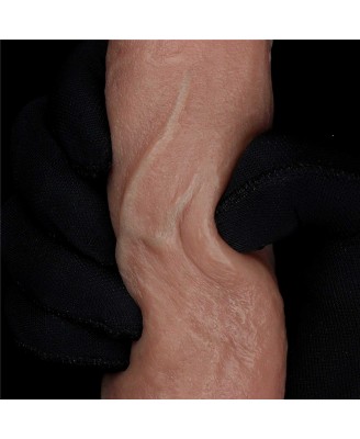 LoveToy Dual Layered Silicone Cock - Realistyczne Cieliste Dildo - 18 cm