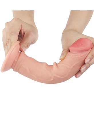 LoveToy Sliding Skin Dual Layer Dong Flesh - Realistyczne Cieliste Dildo - 20 cm