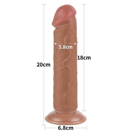 8'' Sliding Skin Dual Layer Dong Brown