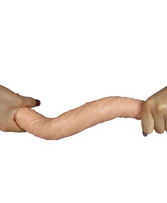 LoveToy Double Dildo - Cieliste Podwójne Dildo - 35 cm