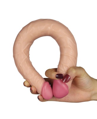 LoveToy Double Dildo - Cieliste Podwójne Dildo - 35 cm