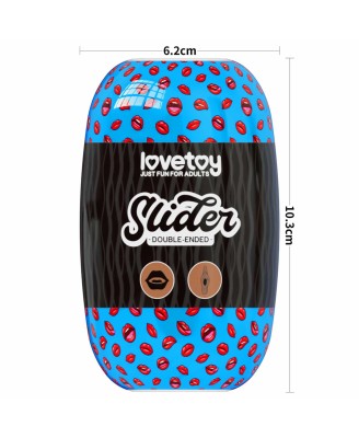 Slider Double-Ended Masturbator Sztuczne Usta / Wagina
