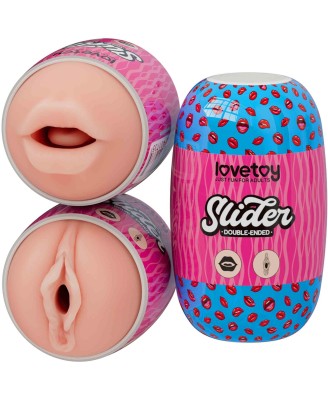 Slider Double-Ended Masturbator Sztuczne Usta / Wagina