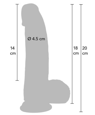 Realistic Dildo Liquid Silicone 18 cm