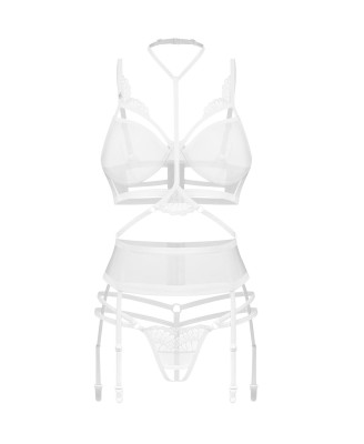 Premisis White otwarty komplet 3-częściowy   S/M