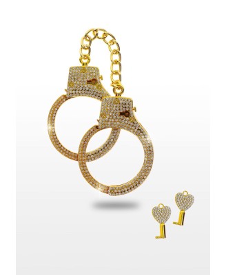 Diamond Wrist Cuffs Gold Gold