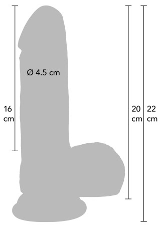 Realistic Dildo Liquid Silicone 20 cm