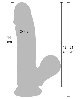 Realistic Dildo Liquid Silicone 19 cm