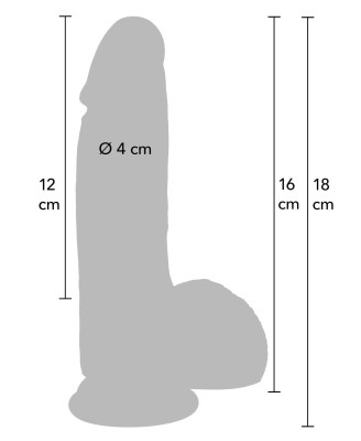 Realistic Dildo Liquid Silicone 16 cm