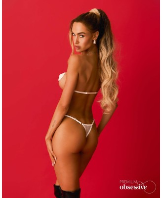 Lustique White uprząż na biust S/M/L