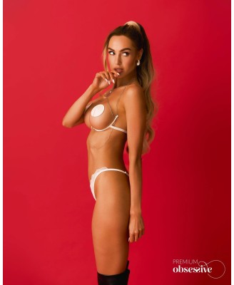 Lustique White uprząż na biust S/M/L