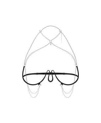 Lustique Black uprząż na biust S/M/L