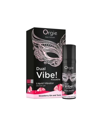 Dual Vibe! Kissable Liquid Vibrating Strawberry Gin And Tonic