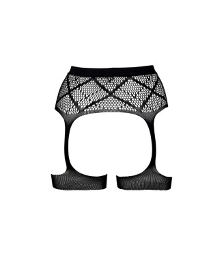 Striped, Fishnet Garterbelt - One Size