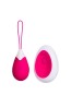 A-TOYS, Vibrating egg with remote control, silicone, pink and white, 12 cm