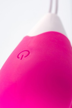 A-TOYS, Vibrating egg with remote control, silicone, pink and white, 12 cm