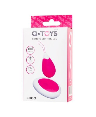 A-TOYS, Vibrating egg with remote control, silicone, pink and white, 12 cm