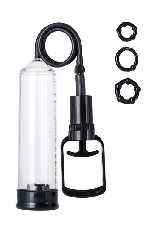 A-TOYS, Penis Pump, PVC, Black, 23.5 cm