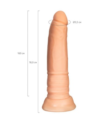 A-TOYS, Realistic Dildo, TPE, Flesh, 18 cm