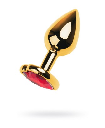Gold anal plug with gem