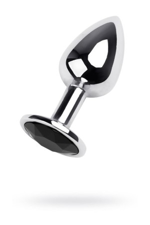 Metal by TOYFA - Korek Analny z Kamieniem Srebrny z Kryształem Turmalinu