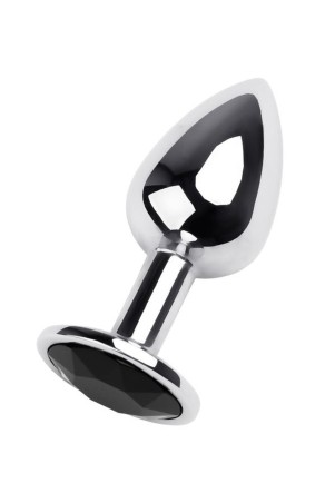 Metal by TOYFA - Korek Analny z Kamieniem Srebrny z Kryształem Turmalinu